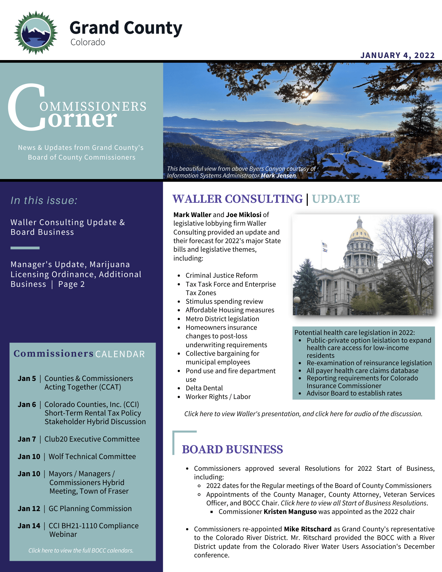 Jan 4 Commissioners Corner