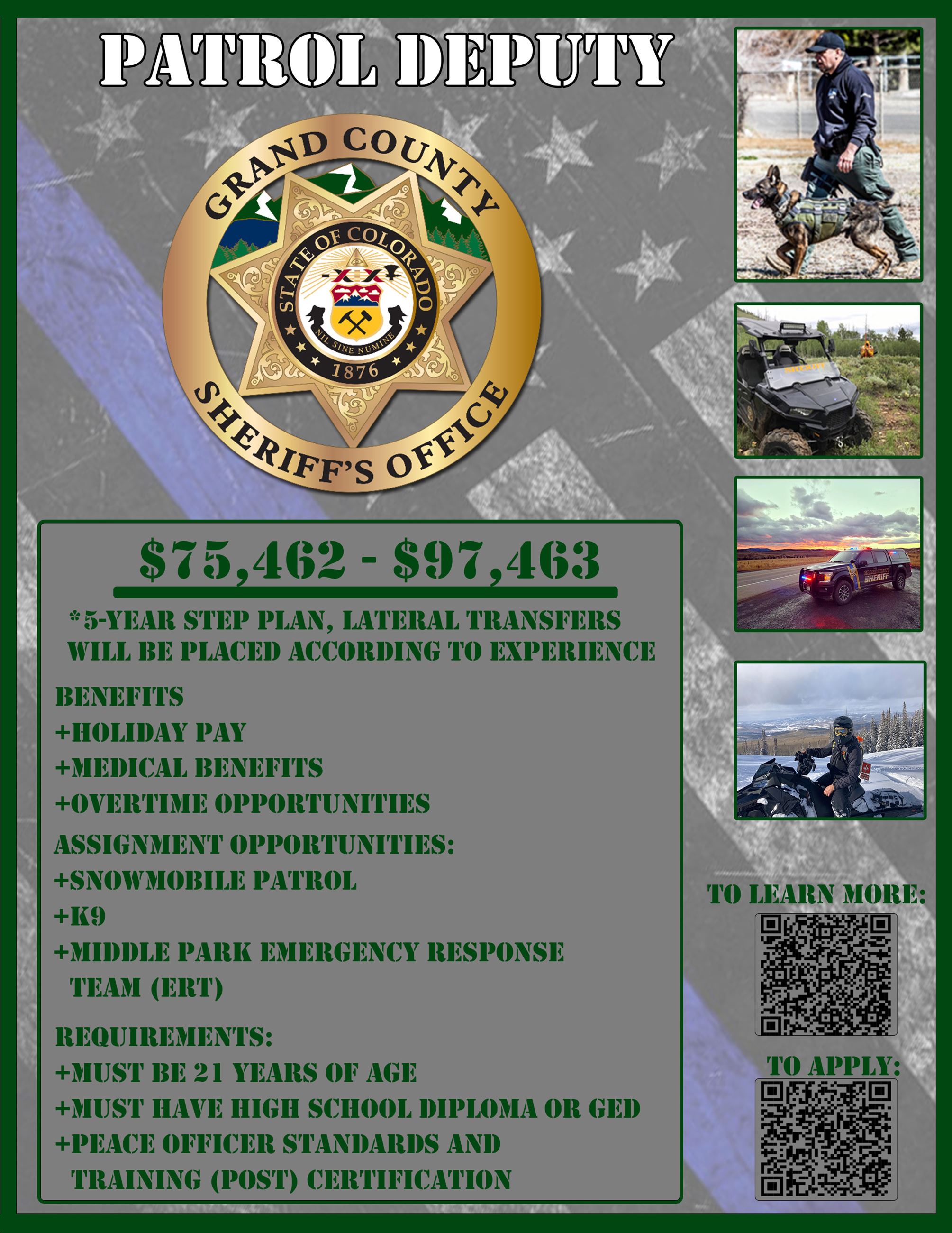 Patrol Deputy Recruitment Flyer 