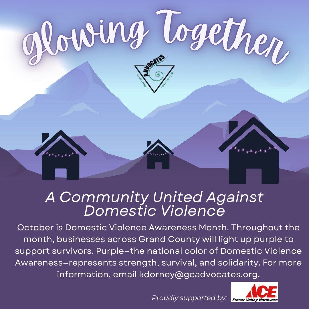 Grand County Advocates For A Violence-Free Community - Glowing Together October Campaign 2025
