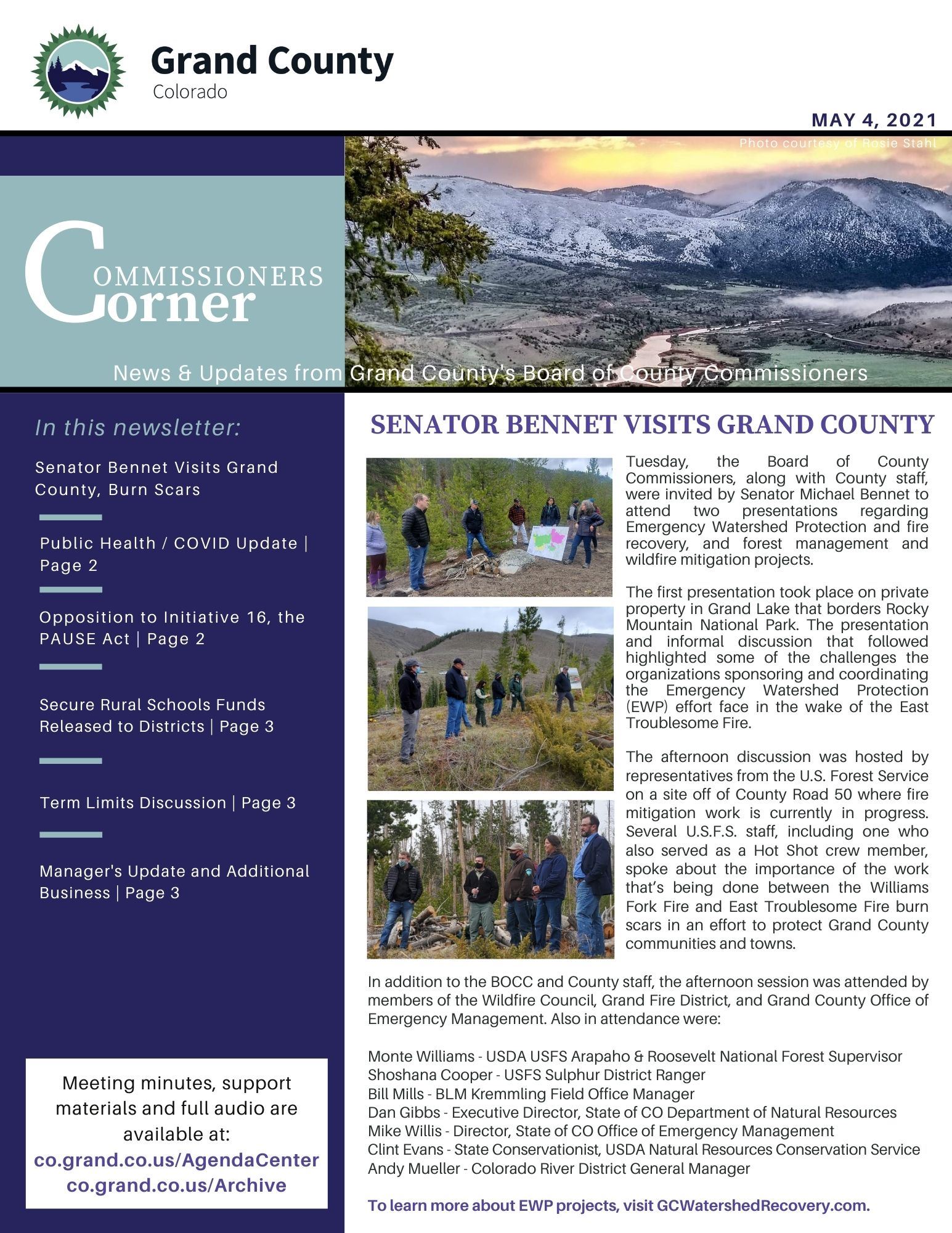 May 4 Commissioners Corner, Page 1